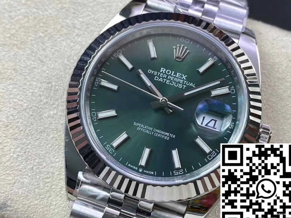 Rolex Factory Green M126334-0027 Dial Mint Clean Datejust 0403
